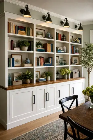 Modern custom made book shelves
