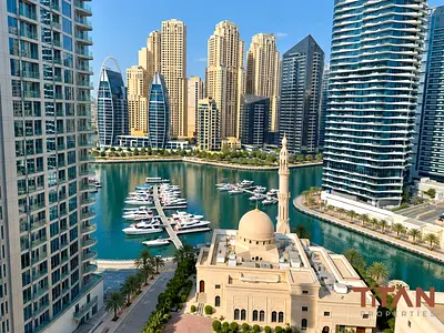 Fully Furnished 1BR | Higher Floor | Gorgeous Marina View | 2 Balconies