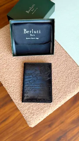 *BERLUTI* Escale Passport Cover Venezia Calf Leather