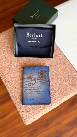 *BERLUTI* Escale Passport Cover Venezia Calf Leather