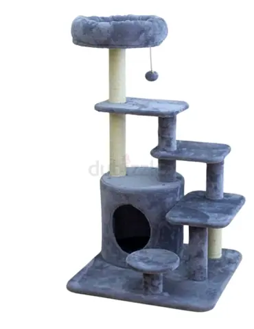 Cat tree house and litter box