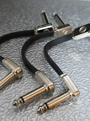Ernie Ball Flat Patch Cables - 3 Inch Black - 3 Pack