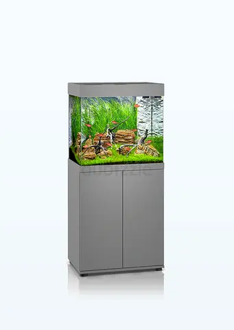 Complete Aquarium with Stand - Glass Fish Tank and Cabinet with free siphon and background