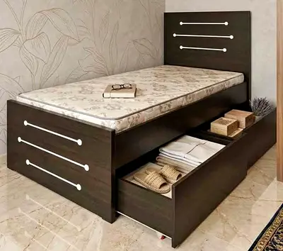 Brand new Single size 90×190 Wooden bed with drawer Storage For sale