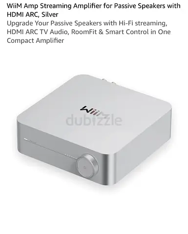 WiiM Amp Streaming Amplifier for Passive Speakers with HDMI ARC, Silver Upgrade Your Passive Speaker