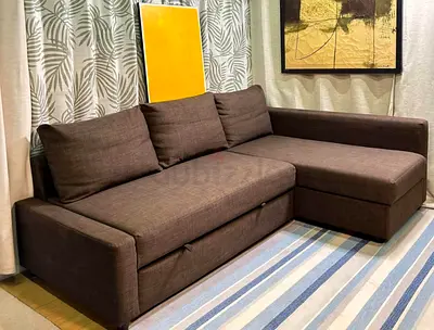 Modern Brown L-Shaped Sofa Bed