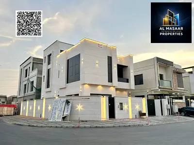Upscale corner villa in Ajman | 5 master bedrooms | Two floors plus roof | Strategic location | Pri
