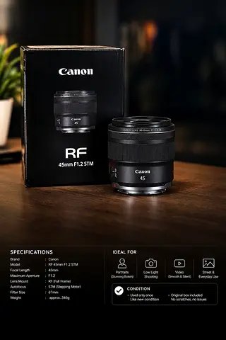 Canon RF 45mm 1.2