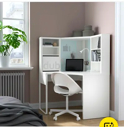 IKEA MICKE corner desk with chair