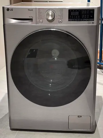 LG Front Load Washer & Dryer, 10/7 kg, 1400 RPM, Stainless Silver