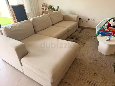 Modular 3 Seater Sofa with Chaise + optional ottoman + console