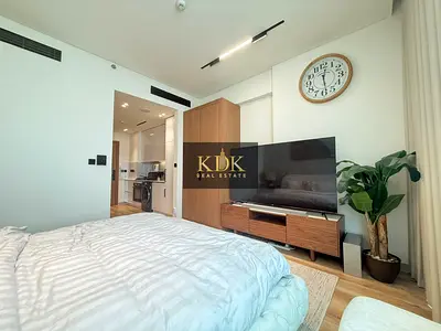 Furnished Studio | Binghatti Azure | Balcony & Pool Access