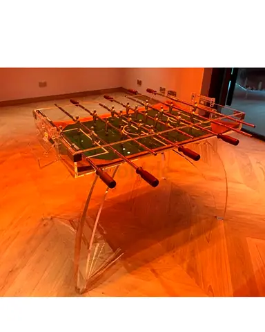 Luxurious Burj Custom Foosball Table - Clear Modern Design, Brand New