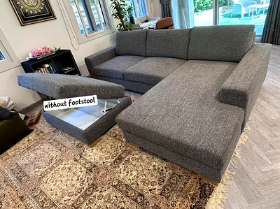 Amazing Condition Ikea Sorvoline L Shape Sofa dark gray