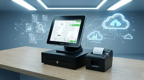 NCR POS Touchscreen with Receipt Printer and Cash Drawer - READY TO INSTALL - LIFE TIME SOFTWARE