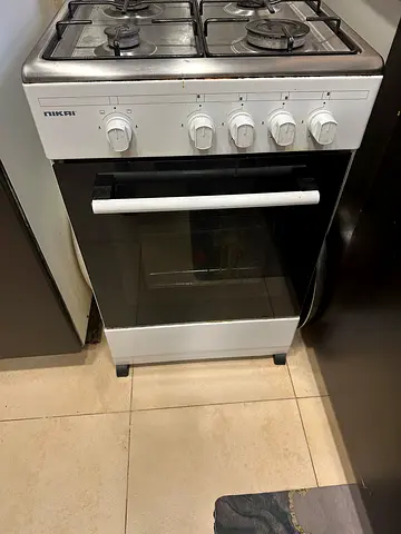 Nikai 4-Burner Gas Cooker with Oven – Freestanding