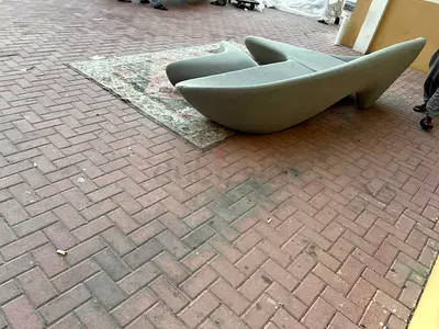 Moon System Grey Fabric Sofa