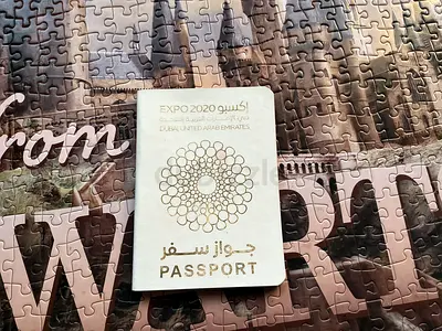 Expo 2020 UAE Souvenir Passport Puzzle Piece Set (with souvenir passport cover)