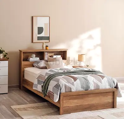 Twin bed 140x200 cm - Walnut