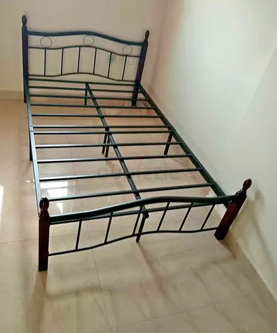 Used Wooden Steel Double Bed Frame Size 120*190Cm