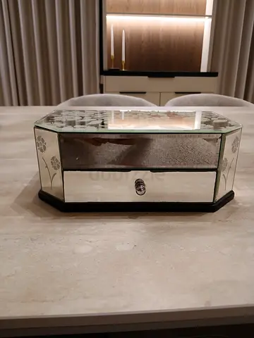 Mirrored Glass Jewelry Box
