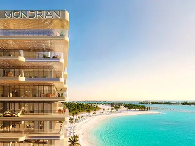 غرفتين وصالة بإطلالة بحر مباشرة | موندريان رأس الخيمة | شاطئ خاص | خدمات فندقية | 7 دقائق من Wynn
