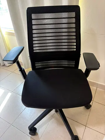 Steelcase Ergonomic Mesh Office Chair with Adjustable Arms - Good Condition