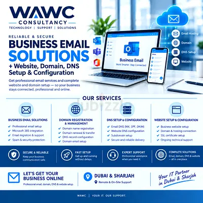 BUSINESS EMAIL, DOMAIN, DNS & WEBSITE SERVICES | Dubai & Sharjah