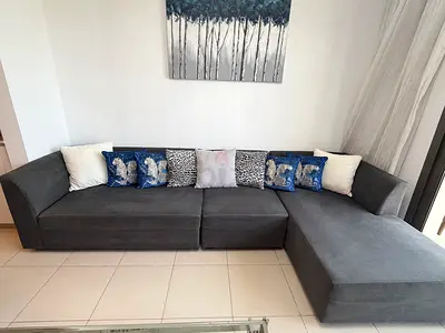 Custom-made L-shape Sofa with cushions