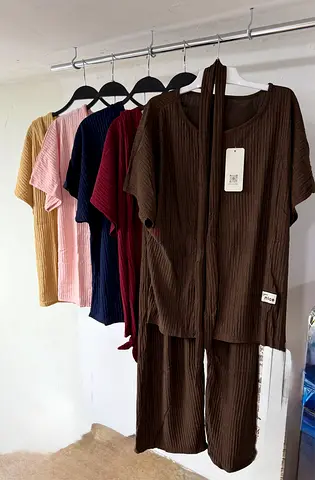Comfortable Two-Piece Wide-Leg Co-ord Set - Multiple Colors, Size Available
