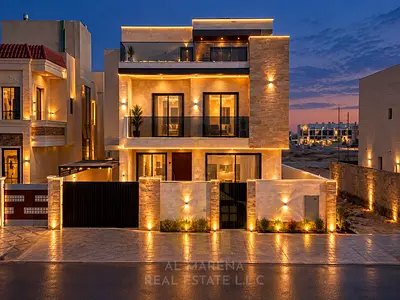 فيلا للبيع في الباهية – بعجمان | 5 غرف | طابقان وروف | حوش خلفي | شامل رسوم التسجيل والتمليك