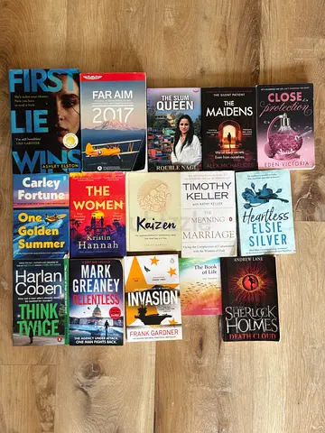 105 of mixed paperback fiction and non-fiction book lot - mystery, self-help, biographies, novels