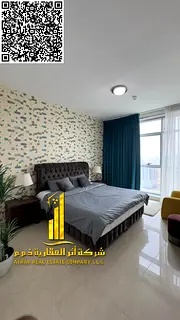 Fully furnished 2-bedroom apartment with a living room available for monthly rent in Ajman. Includes
