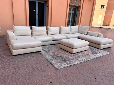 Comfortable Marina Home feather 🪶 filled U Shape Sofa Beige