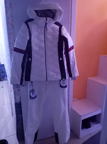Luhta White insulated ski jacket and pants set with hood — new