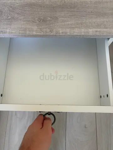 White wooden dresser drawer