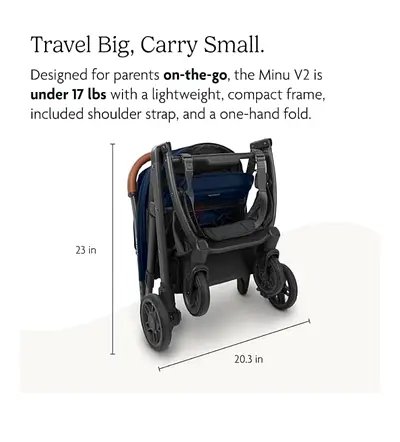 UPPAbaby Minu V2 Lightweight Compact Stroller - Folded, Excellent Condition