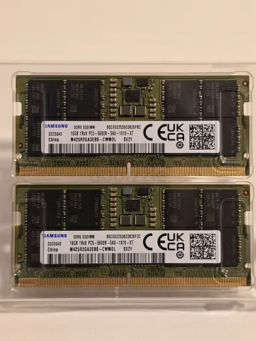 Samsung 32GB (2x16GB) DDR5 5600MHz Laptop RAM SODIMM (M425R2GA3EB0-CWMOL)