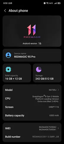 Red magic 9s pro Gaming phone