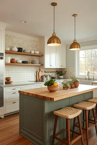 Wooden Kitchen Island with Top
