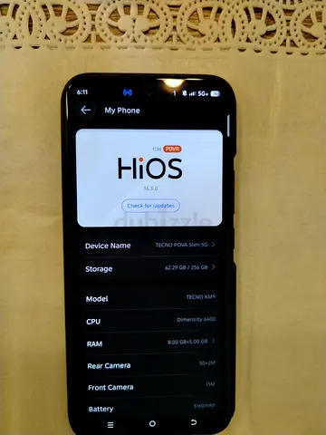 Tecno Pova slim 5g (8+8GBram /256GB) - Good Condition, Unlocked
