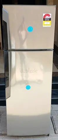 double door Nikai brand Refrigerator. color gray. condition is perfectly working.