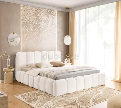 Boucle Luxury Stylish King Size Bed Frame Available