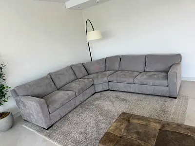 Corner Crate&Barrel Axis Feather filled Sofa