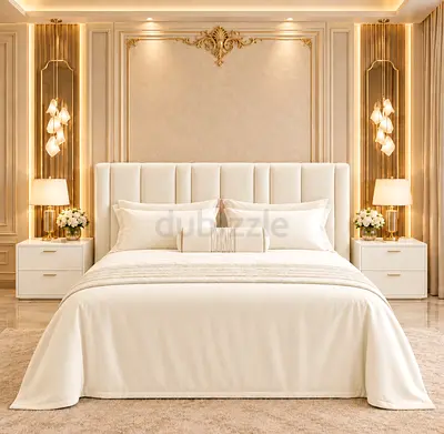 New Modern upholstered Queen bed with padded headboard storage bed- luxurious Queen size bed