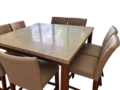 Marble table with 8 seats