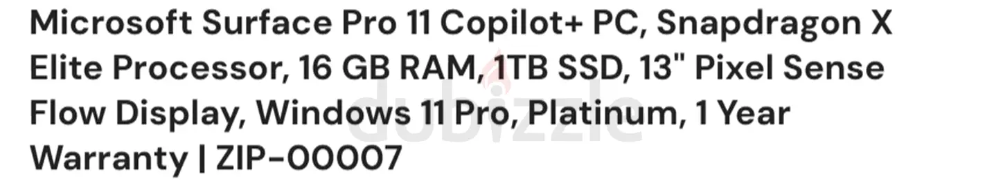 Microsoft Surface Pro 11 Copilot+ PC - Snapdragon X Elite, 16GB, 1TB, 13" PixelSense