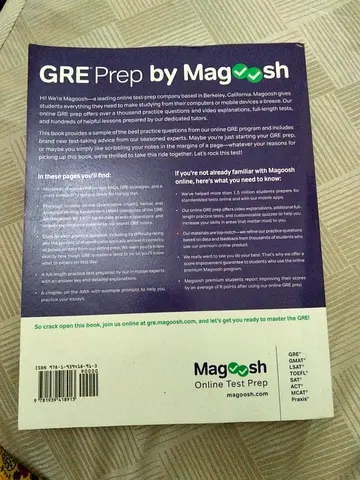 GRE Prep by Magoosh - Test Prep Book (used)