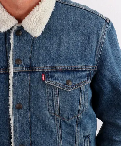 Levi's Type 3 Sherpa Trucker Jacket Navy