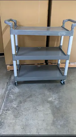 3-Tier Plastic Utility Trolley with Wheels